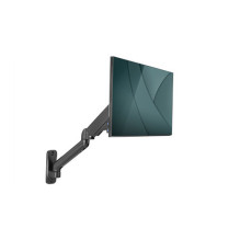 Vienvietis sieninis laikiklis, 1xLCD, max. 32", max. apkrova 9kg, su dujine spyruokle, sukiojamas