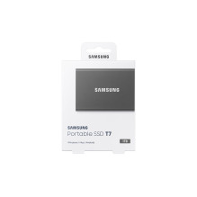 External SSD, SAMSUNG, T7, 1TB, USB 3.2, Write speed 1000 MBytes / sec, Read speed 1050 MBytes / sec, MU-PC1T0T / WW