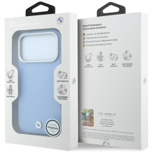 BMW case for IPHONE 18 Pro / 17 Pro compatible with MagSafe (Sign Deboss Quilted W / Metal Logo) blue BMW case for IPHONE 18 Pro / 17 Pro compatible with MagSafe (Sign Deboss Quilted W / Metal Logo) blue