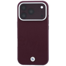 BMW case for IPHONE 18 Pro / 17 Pro compatible with MagSafe (Sign Inclined Deboss Letters) burgund BMW case for IPHONE 18 Pro / 17 Pro compatible with MagSafe (Sign Inclined Deboss Letters) burgund