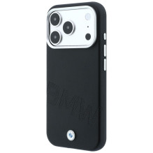 BMW case for IPHONE 18 Pro / 17 Pro compatible with MagSafe (Sign Inclined Deboss Letters) black BMW case for IPHONE 18 Pro / 17 Pro compatible with MagSafe (Sign Inclined Deboss Letters) black