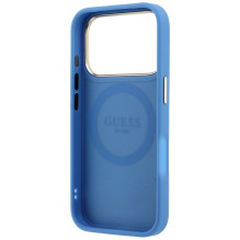 Case for IPHONE 18 Pro / 17 Pro compatible with MagSafe (Stripe Round and Classic Logos 4G) blue