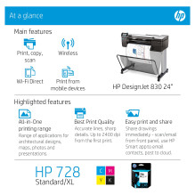HP Designjet T830 24-in Multifunction Printer large format printer