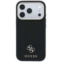 Case for IPHONE 18 Pro Max / 17 Pro Max compatible with MagSafe (Saffiano Small 4G &amp; Classic Logo) back
