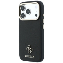 Case for IPHONE 18 Pro Max / 17 Pro Max compatible with MagSafe (Saffiano Small 4G &amp; Classic Logo) back
