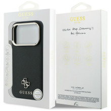 Case for IPHONE 18 Pro Max / 17 Pro Max compatible with MagSafe (Saffiano Small 4G &amp; Classic Logo) back