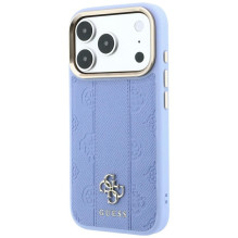 Case for IPHONE 18 Pro Max / 17 Pro Max compatible with MagSafe (Stripe Peony 4G Logo) light blue
