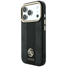 Case for IPHONE 18 Pro / 17 Pro compatible with MagSafe (Stripe Round and Classic Logos 4G) black