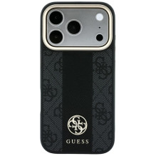 Case for IPHONE 18 Pro / 17 Pro compatible with MagSafe (Stripe Round and Classic Logos 4G) black