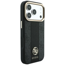 Case for IPHONE 18 Pro / 17 Pro compatible with MagSafe (Stripe Round and Classic Logos 4G) black