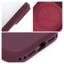 Case for iPhone 18 Pro / 17 Pro Forcell F-Protect Rubber Premium compatible with MagSafe dark cherry