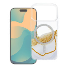 Case for iPhone 18 Pro / 17 Pro Golden compatible with MagSafe white Case for iPhone 18 Pro / 17 Pro Golden compatible with MagSafe white