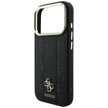 Case for IPHONE 18 Pro Max / 17 Pro Max compatible with MagSafe (Stripe Peony 4G Logo) black