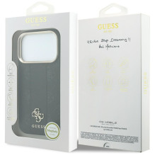 Case for IPHONE 18 Pro Max / 17 Pro Max compatible with MagSafe (Stripe Peony 4G Logo) black