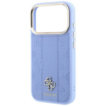 Case for IPHONE 18 Pro / 17 Pro compatible with MagSafe (Stripe Peony 4G Logo) light blue