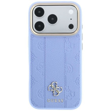Case for IPHONE 18 Pro / 17 Pro compatible with MagSafe (Stripe Peony 4G Logo) light blue
