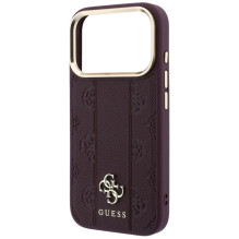 Case for IPHONE 18 Pro / 17 Pro compatible with MagSafe (Stripe Peony 4G Logo) burgundy
