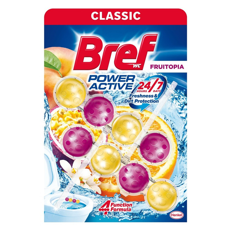 WC cleaner - air freshener Bref Fruitopia, 2x50g