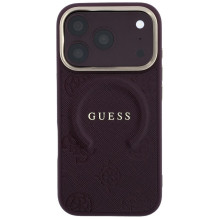 Case for IPHONE 18 Pro / 17 Pro compatible with MagSafe (Saffiano Peony Ring) brown Case for IPHONE 18 Pro / 17 Pro compatible with MagSafe (Saffiano Peony Ring) brown