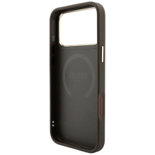 Case for IPHONE 18 Pro Max / 17 Pro Max compatible with MagSafe (Stripe Round and Classic Logos 4G) brown