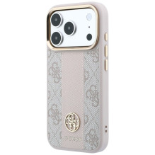Case for IPHONE 18 Pro / 17 Pro compatible with MagSafe (Stripe Round and Classic Logos 4G) pink