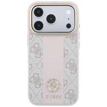 Case for IPHONE 18 Pro / 17 Pro compatible with MagSafe (Stripe Round and Classic Logos 4G) pink