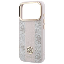 Case for IPHONE 18 Pro / 17 Pro compatible with MagSafe (Stripe Round and Classic Logos 4G) pink