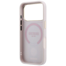 Case for IPHONE 18 Pro / 17 Pro compatible with MagSafe (Stripe Round and Classic Logos 4G) pink