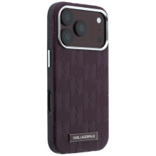 KARL LAGERFELD case for IPHONE 18 Pro / 17 Pro compatible with MagSafe (Mono Resin Logo) burgundy KARL LAGERFELD case for IPHONE 18 Pro / 17 Pro compatible with MagSafe (Mono Resin Logo) burgundy