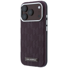 KARL LAGERFELD case for IPHONE 18 Pro Max / 17 Pro Max compatible with MagSafe (Mono Resin Logo) burgundy KARL LAGERFELD case for IPHONE 18 Pro Max / 17 Pro Max compatible with MagSafe (Mono Resin Logo) burgundy
