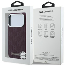KARL LAGERFELD case for IPHONE 18 Pro Max / 17 Pro Max compatible with MagSafe (Mono Resin Logo) burgundy KARL LAGERFELD case for IPHONE 18 Pro Max / 17 Pro Max compatible with MagSafe (Mono Resin Logo) burgundy