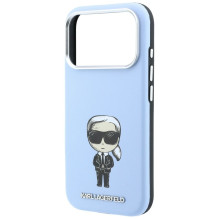 KARL LAGERFELD case for IPHONE 18 Pro / 17 Pro compatible with MagSafe (Smooth Ikonik Sketch) light blue KARL LAGERFELD case for IPHONE 18 Pro / 17 Pro compatible with MagSafe (Smooth Ikonik Sketch) light blue