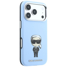 KARL LAGERFELD case for IPHONE 18 Pro / 17 Pro compatible with MagSafe (Smooth Ikonik Sketch) light blue KARL LAGERFELD case for IPHONE 18 Pro / 17 Pro compatible with MagSafe (Smooth Ikonik Sketch) light blue