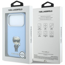 KARL LAGERFELD case for IPHONE 18 Pro / 17 Pro compatible with MagSafe (Smooth Ikonik Sketch) light blue KARL LAGERFELD case for IPHONE 18 Pro / 17 Pro compatible with MagSafe (Smooth Ikonik Sketch) light blue
