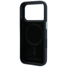 KARL LAGERFELD case for IPHONE 18 Pro Max / 17 Pro Max compatible with MagSafe (Grained Choupette Head Metal) black KARL LAGERFELD case for IPHONE 18 Pro Max / 17 Pro Max compatible with MagSafe (Grained Choupette Head Metal) black