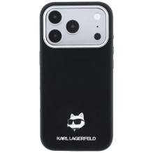 KARL LAGERFELD case for IPHONE 18 Pro Max / 17 Pro Max compatible with MagSafe (Grained Choupette Head Metal) black KARL LAGERFELD case for IPHONE 18 Pro Max / 17 Pro Max compatible with MagSafe (Grained Choupette Head Metal) black