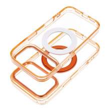 Case for iPhone 18 Pro / 17 Pro Frame Circle Stand compatible with MagSafe orange