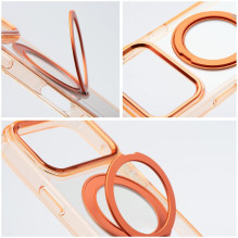 „iPhone 18 Pro / 17 Pro“ dėklas su apvaliu stovu, suderinamas su „MagSafe“, oranžinis „iPhone 18 Pro / 17 Pro“ dėklas su apvaliu stovu, suderinamas su „MagSafe“, oranžinis