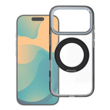 Case for iPhone 18 Pro / 17 Pro Frame Circle Stand compatible with MagSafe black