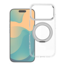 Case for iPhone 18 Pro / 17 Pro Frame Circle Stand compatible with MagSafe transparent