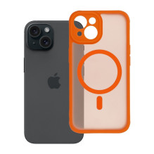 Case for iPhone 15 Full Matte Mag Cover compatible with MagSafe orange Case for iPhone 15 Full Matte Mag Cover compatible with MagSafe orange