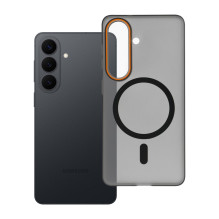 „Samsung S26 Go“ oranžinis dėklas, suderinamas su „MagSafe“ ir juodas „Samsung S26 Go“ oranžinis dėklas, suderinamas su „MagSafe“ ir juodas