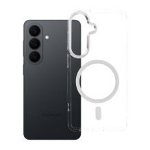 „Samsung S26 Frame Clear Hybrid Mag Cover“ dėklas, suderinamas su „MagSafe“ permatomu dėklu „Samsung S26 Frame Clear Hybrid Mag Cover“ dėklas, suderinamas su „MagSafe“ permatomu dėklu