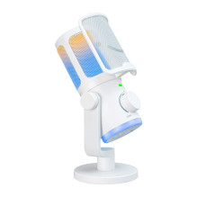 Mikrofonas - Fifine AM6 USB kondensatorinis kardioidinis RGB baltas