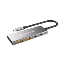 CONCEPTRONIC 4-1 docking station USB-C- 2xUSB-C / 2xUSB-A / 100WPD 25cm gray