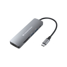 CONCEPTRONIC 6-1 įkrovimo stotelė USB-C- HDMI / 2xUSB-A / SD / TF / + 15cm gr CONCEPTRONIC 6-1 įkrovimo stotelė USB-C- HDMI / 2xUSB-A / SD / TF / + 15cm gr