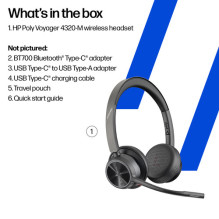 Headset Voyager 4320 MS Certified USB-A +BT700 dongle 77Y98AA Headset Voyager 4320 MS Certified USB-A +BT700 dongle 77Y98AA