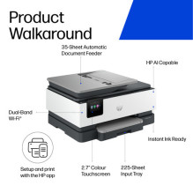 HP OfficeJet Pro 8125e spausdintuvas skeneris kopijuoklis LAN WLAN Instant Ink