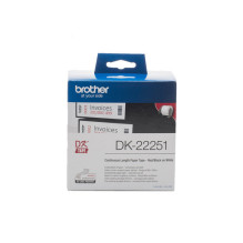Aksesuāri un izejmateriāli Brother Brother DK22251 Endlosetiketten (Papier) - schwarz-rot auf weiß, 62mm x 15,24 m