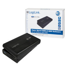 Logilink Korpusas 8.9cm (3,5") USB 3.0 / SATA Black ALU m. N